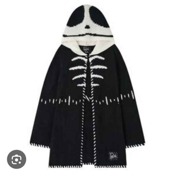 Killstar Black and White Corpse Bride Patch cardigan. Size 3XL - Picture 2 of 12